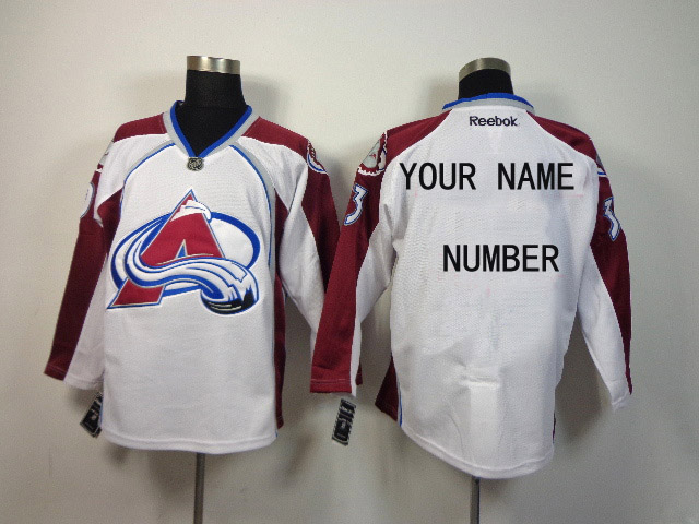 NHL Colorado Avalanche Customized White Jersey->customized nhl jersey->Custom Jersey